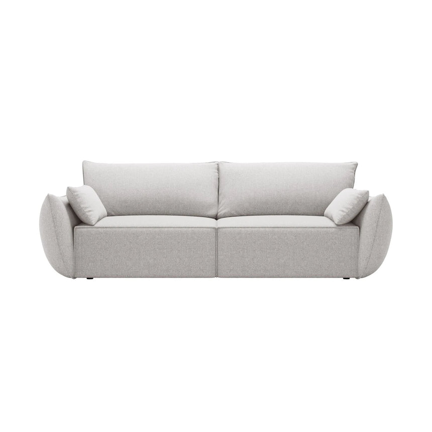 Kaelle 3-Sitzer Sofa mit Schlaffunktion, mit Bezug aus Chenille (Haga06) in Hellgrau, 244x97 cm – Bild 1