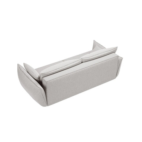 Kaelle 3-Sitzer Sofa mit Schlaffunktion, mit Bezug aus Chenille (Haga06) in Hellgrau, 244x97 cm – Bild 6