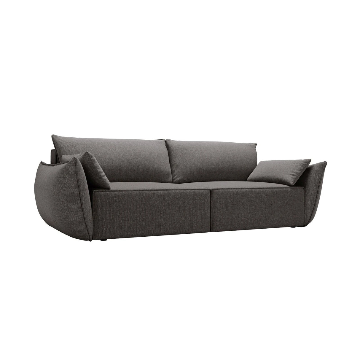 Kaelle 3-Sitzer Sofa mit Schlaffunktion, mit Bezug aus Chenille (Haga16) in Grau, 244x97 cm – Bild 3