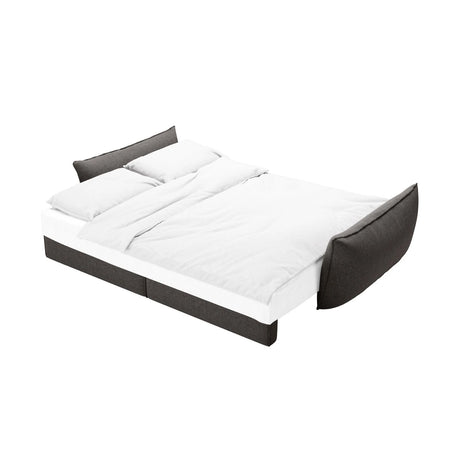 Kaelle 3-Sitzer Sofa mit Schlaffunktion, mit Bezug aus Chenille (Haga16) in Grau, 244x97 cm – Bild 5