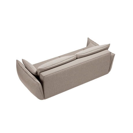 Kaelle 3-Sitzer Sofa mit Schlaffunktion, mit Bezug aus Chenille (Haga30) in Beige, 244x97 cm – Bild 6