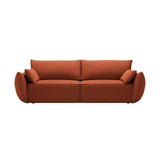 Kaelle 3-Sitzer Sofa mit Schlaffunktion, mit Bezug aus Chenille (Haga44) in Terrakotta, 244x97 cm – Bild 1