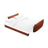 Kaelle 3-Sitzer Sofa mit Schlaffunktion, mit Bezug aus Chenille (Haga44) in Terrakotta, 244x97 cm – Bild 5