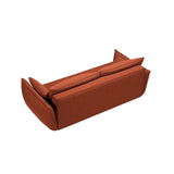 Kaelle 3-Sitzer Sofa mit Schlaffunktion, mit Bezug aus Chenille (Haga44) in Terrakotta, 244x97 cm – Bild 6