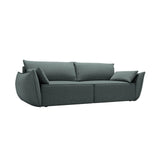Kaelle 3-Sitzer Sofa mit Schlaffunktion, mit Bezug aus Chenille (Haga78) in Petrol, 244x97 cm – Bild 3