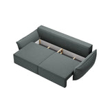 Kaelle 3-Sitzer Sofa mit Schlaffunktion, mit Bezug aus Chenille (Haga78) in Petrol, 244x97 cm – Bild 4