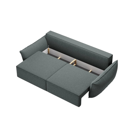 Kaelle 3-Sitzer Sofa mit Schlaffunktion, mit Bezug aus Chenille (Haga78) in Petrol, 244x97 cm – Bild 4