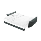 Kaelle 3-Sitzer Sofa mit Schlaffunktion, mit Bezug aus Chenille (Haga78) in Petrol, 244x97 cm – Bild 5