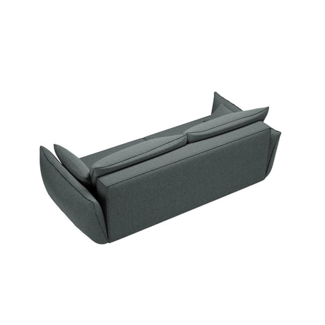 Kaelle 3-Sitzer Sofa mit Schlaffunktion, mit Bezug aus Chenille (Haga78) in Petrol, 244x97 cm – Bild 6