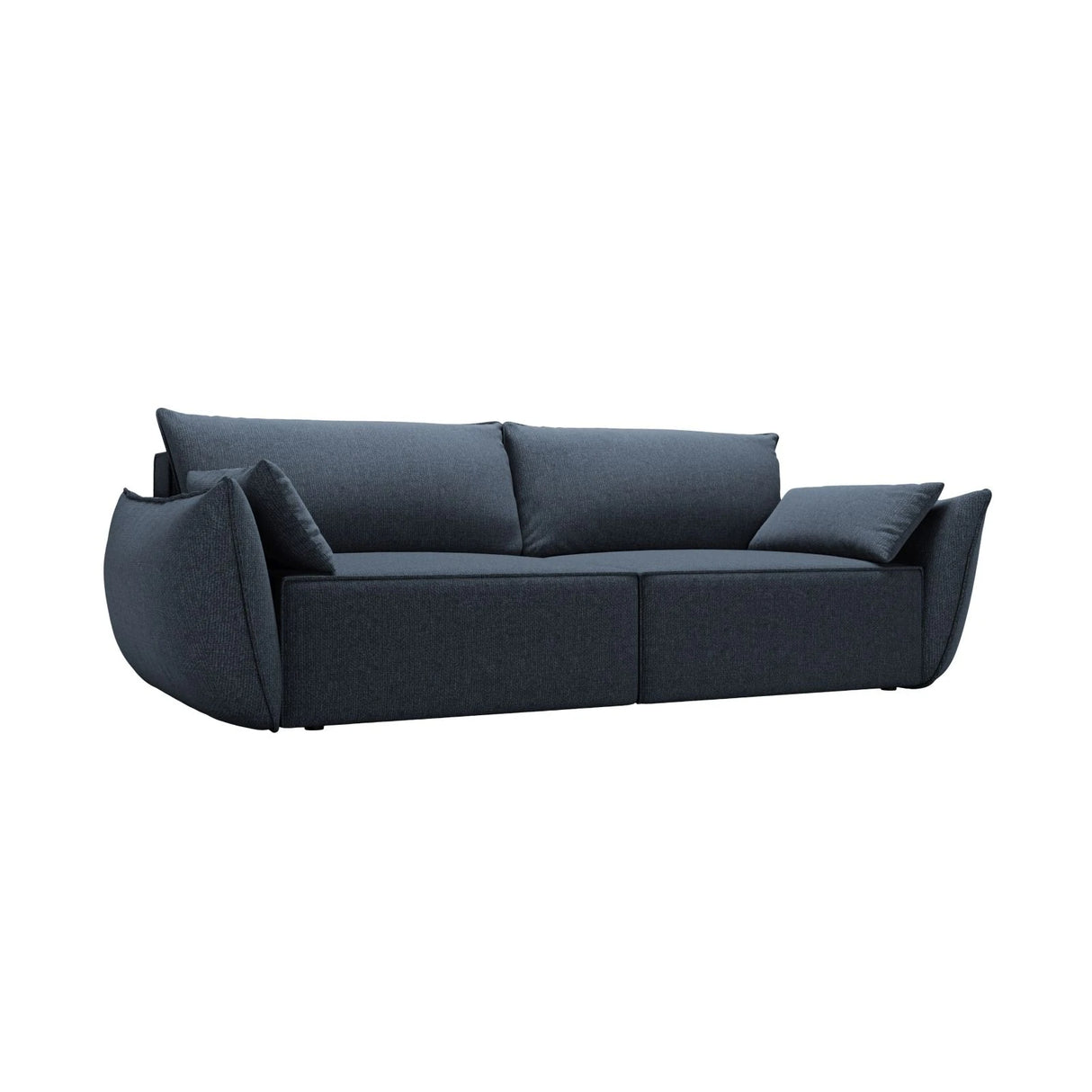 Kaelle 3-Sitzer Sofa mit Schlaffunktion, mit Bezug aus Chenille (Haga86) in Königsblau, 244x97 cm – Bild 3