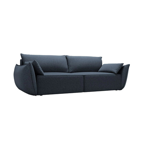 Kaelle 3-Sitzer Sofa mit Schlaffunktion, mit Bezug aus Chenille (Haga86) in Königsblau, 244x97 cm – Bild 3