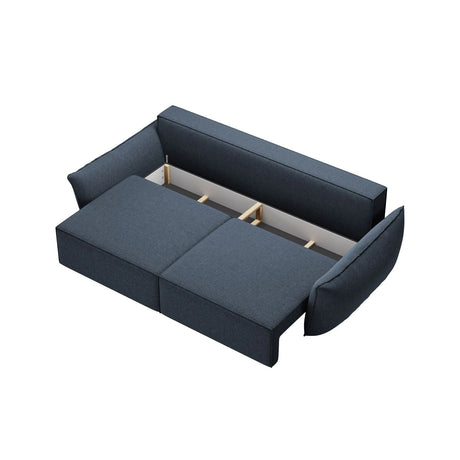 Kaelle 3-Sitzer Sofa mit Schlaffunktion, mit Bezug aus Chenille (Haga86) in Königsblau, 244x97 cm – Bild 4