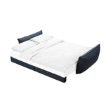 Kaelle 3-Sitzer Sofa mit Schlaffunktion, mit Bezug aus Chenille (Haga86) in Königsblau, 244x97 cm – Bild 5