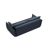 Kaelle 3-Sitzer Sofa mit Schlaffunktion, mit Bezug aus Chenille (Haga86) in Königsblau, 244x97 cm – Bild 6