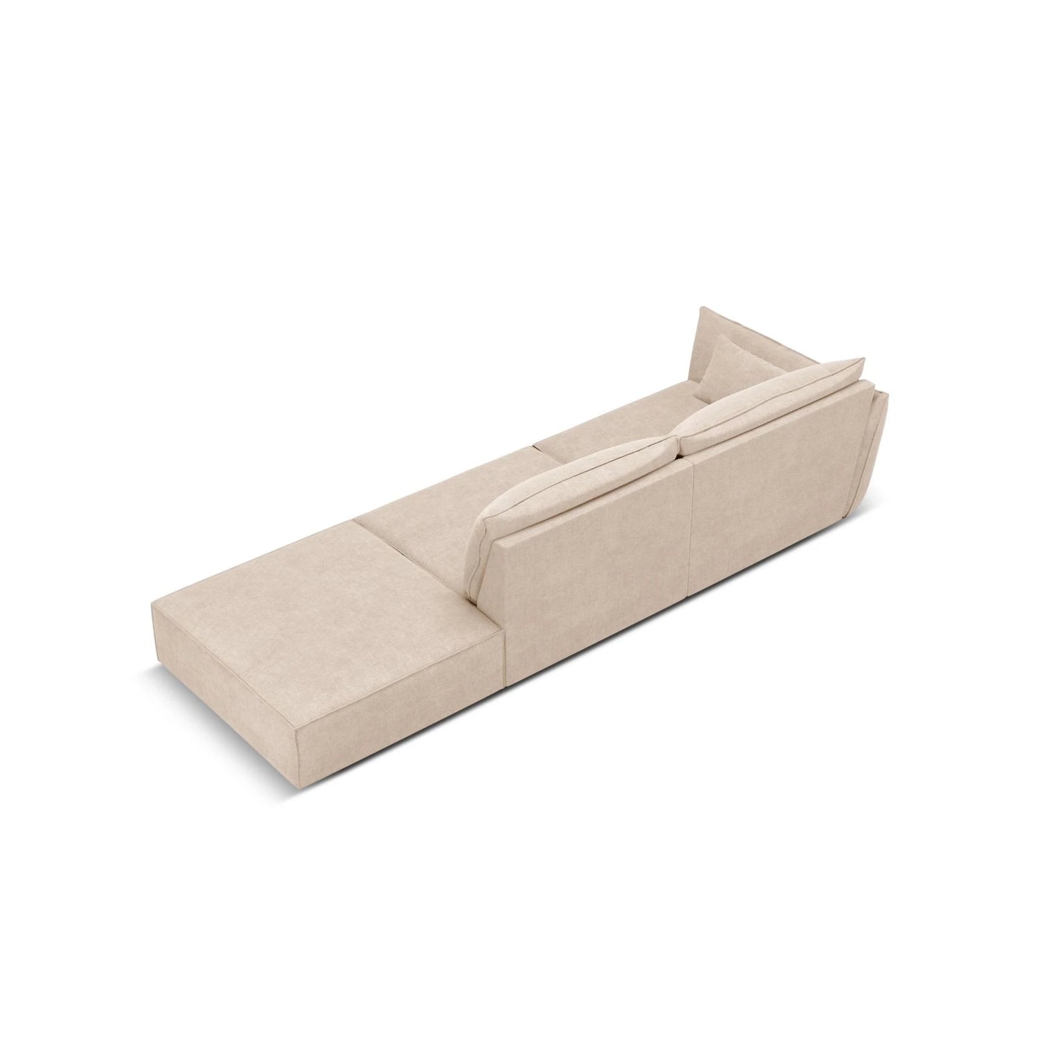 Kaelle 3-Sitzer Sofa Rechts offen, mit Bezug aus Chenille (OTH 08) in Beige, 264x110 cm – Bild 4