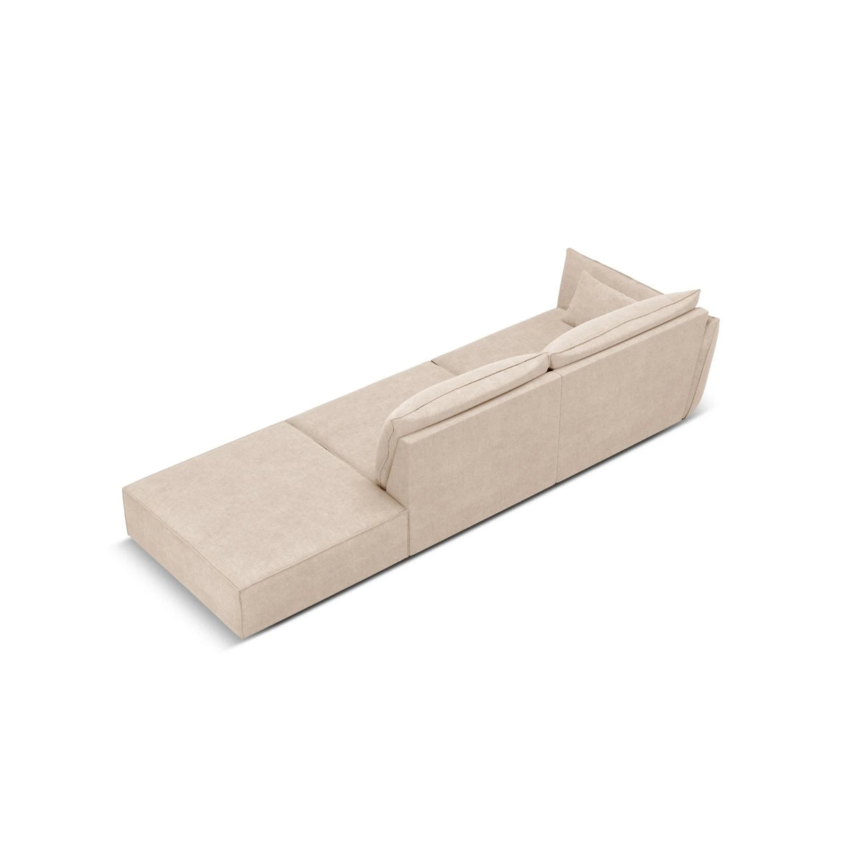 Kaelle 3-Sitzer Sofa Rechts offen, mit Bezug aus Chenille (OTH 08) in Beige, 264x110 cm – Bild 4