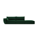 Kaelle 3-Sitzer Sofa Rechts offen, mit Bezug aus Samt (Blu78) in Flaschengrün, 264x110 cm – Bild 1