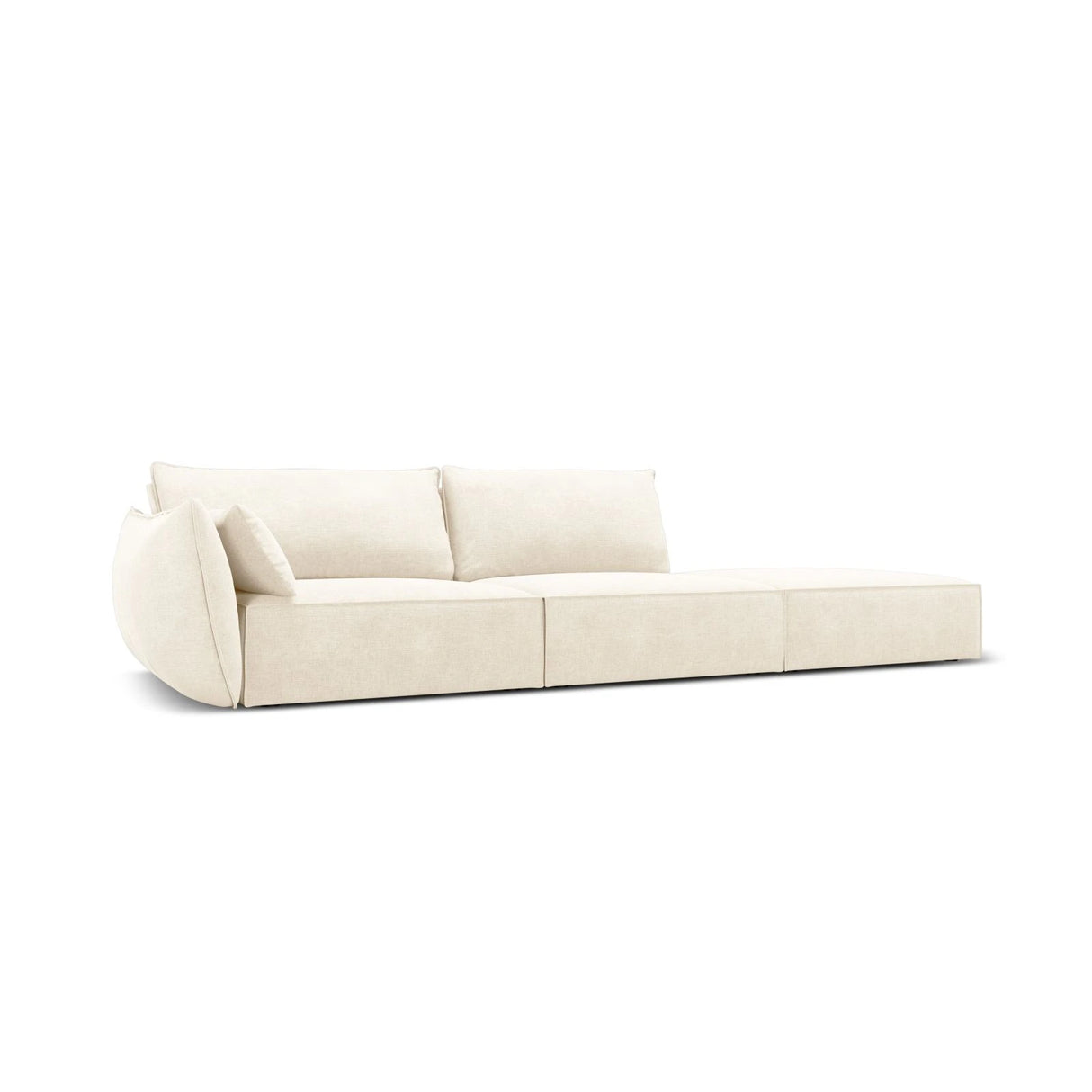 Kaelle 3-Sitzer Sofa Rechts offen, mit Bezug aus Samt oder Chenille, 264x110 cm – Bild 3