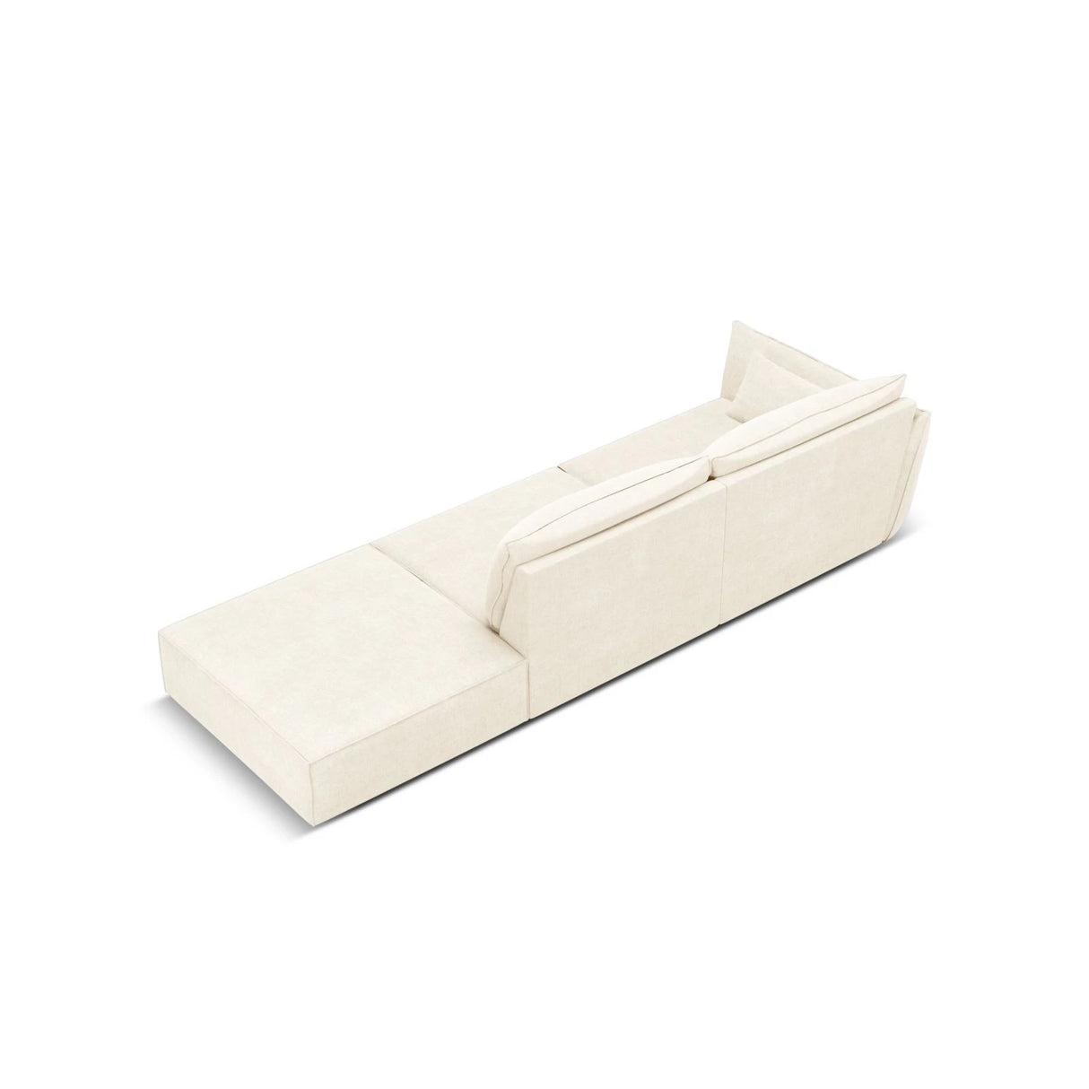 Kaelle 3-Sitzer Sofa Rechts offen, mit Bezug aus Samt oder Chenille, 264x110 cm – Bild 4