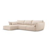 Kaelle 4-Sitzer Ecksofa Links, mit Bezug aus Chenille (OTH 08) in Beige, 308x171 cm – Bild 3