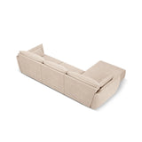 Kaelle 4-Sitzer Ecksofa Links, mit Bezug aus Chenille (OTH 08) in Beige, 308x171 cm – Bild 4