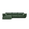 Kaelle 4-Sitzer Ecksofa Links, mit Bezug aus Chenille (OTH 39) in Flaschengrün, 308x171 cm – Bild 1