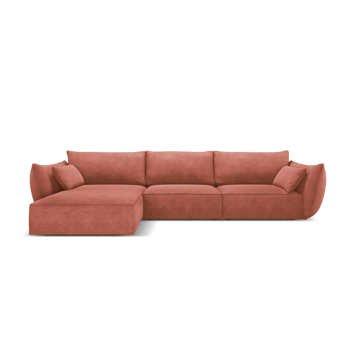 Kaelle 4-Sitzer Ecksofa Links, mit Bezug aus Chenille (OTH 57) in Terrakotta, 308x171 cm – Bild 1