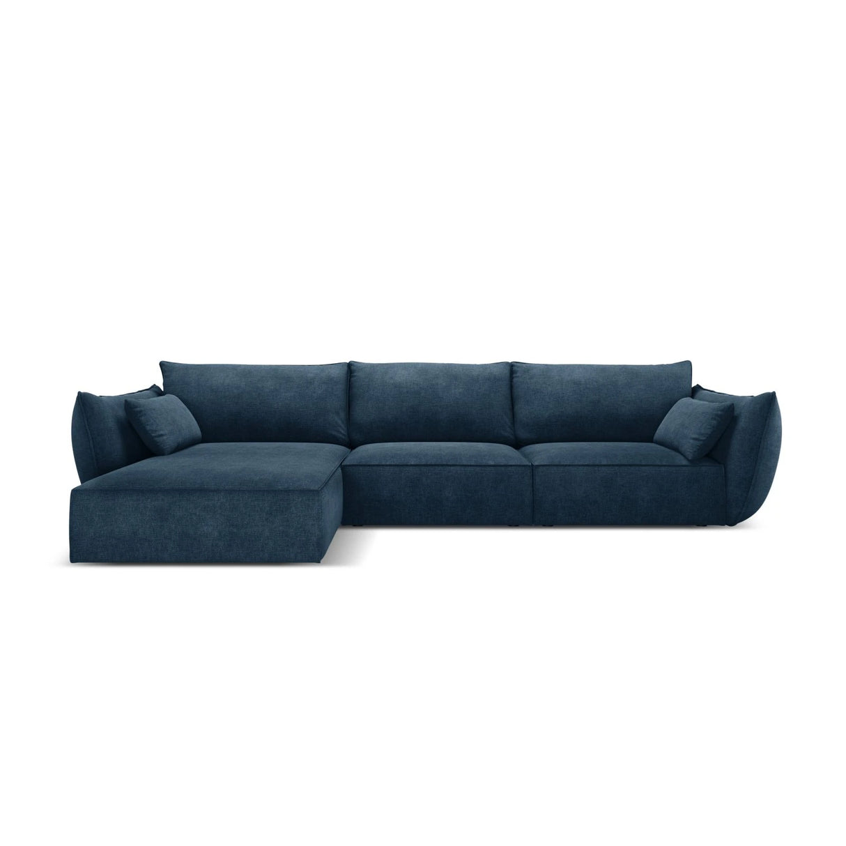 Kaelle 4-Sitzer Ecksofa Links, mit Bezug aus Chenille (OTH 78) in Königsblau, 308x171 cm – Bild 1