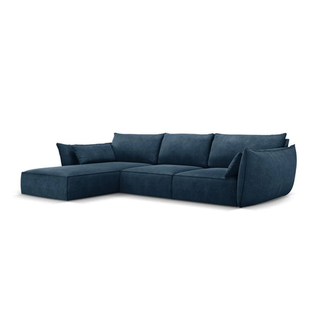 Kaelle 4-Sitzer Ecksofa Links, mit Bezug aus Chenille (OTH 78) in Königsblau, 308x171 cm – Bild 3