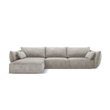 Kaelle 4-Sitzer Ecksofa Links, mit Bezug aus Chenille (OTH 85) in Hellgrau, 308x171 cm – Bild 1