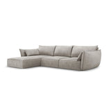 Kaelle 4-Sitzer Ecksofa Links, mit Bezug aus Chenille (OTH 85) in Hellgrau, 308x171 cm – Bild 3
