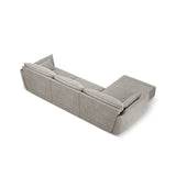 Kaelle 4-Sitzer Ecksofa Links, mit Bezug aus Chenille (OTH 85) in Hellgrau, 308x171 cm – Bild 4