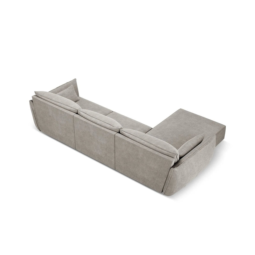 Kaelle 4-Sitzer Ecksofa Links, mit Bezug aus Chenille (OTH 85) in Hellgrau, 308x171 cm – Bild 4