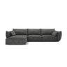Kaelle 4-Sitzer Ecksofa Links, mit Bezug aus Chenille (OTH 97) in Dunkelgrau, 308x171 cm – Bild 1