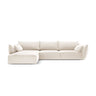 Kaelle 4-Sitzer Ecksofa Links, mit Bezug aus Samt (Blu22) in Leichtes Beige, 308x171 cm – Bild 1