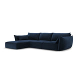 Kaelle 4-Sitzer Ecksofa Links, mit Bezug aus Samt (Blu86) in Königsblau, 308x171 cm – Bild 3