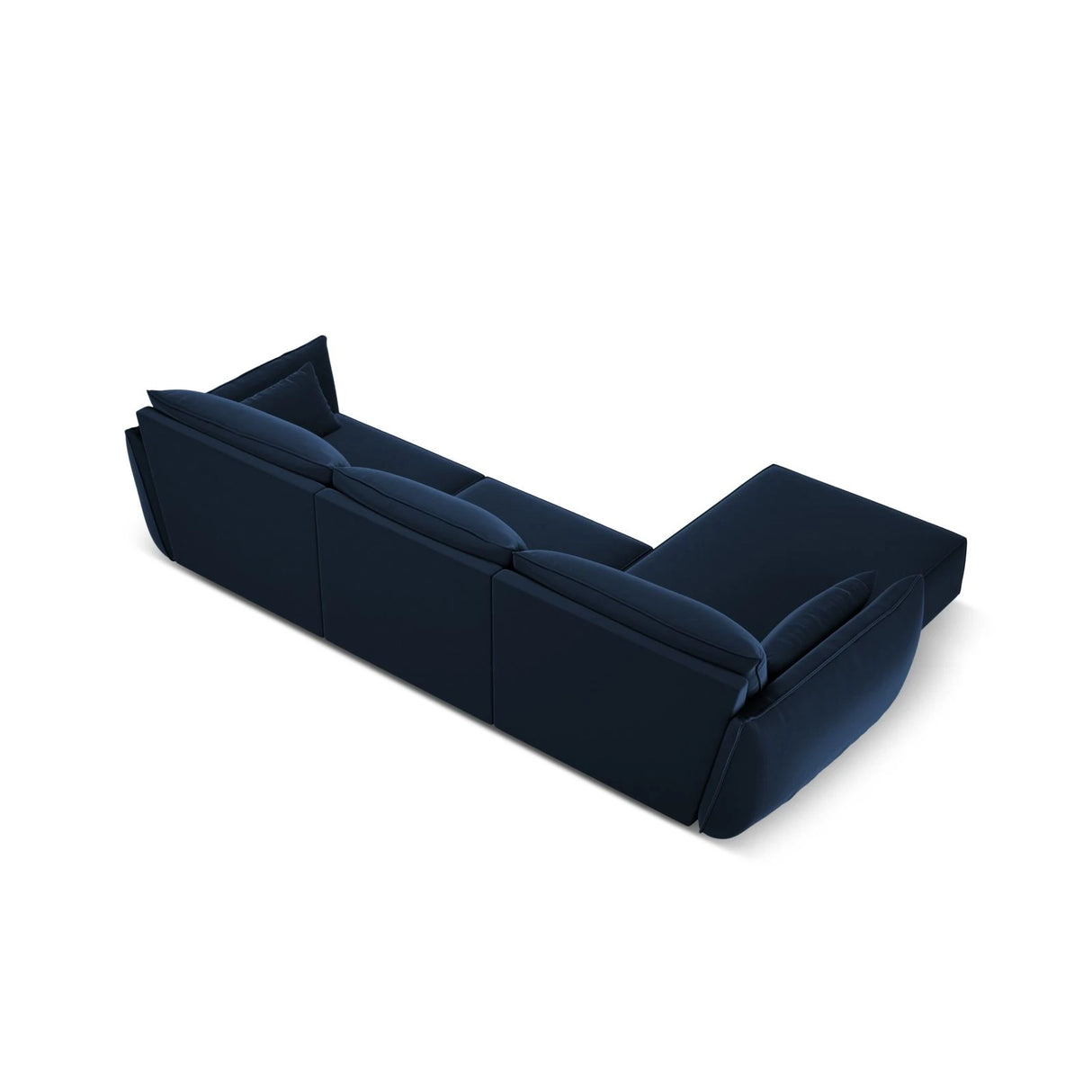 Kaelle 4-Sitzer Ecksofa Links, mit Bezug aus Samt (Blu86) in Königsblau, 308x171 cm – Bild 4