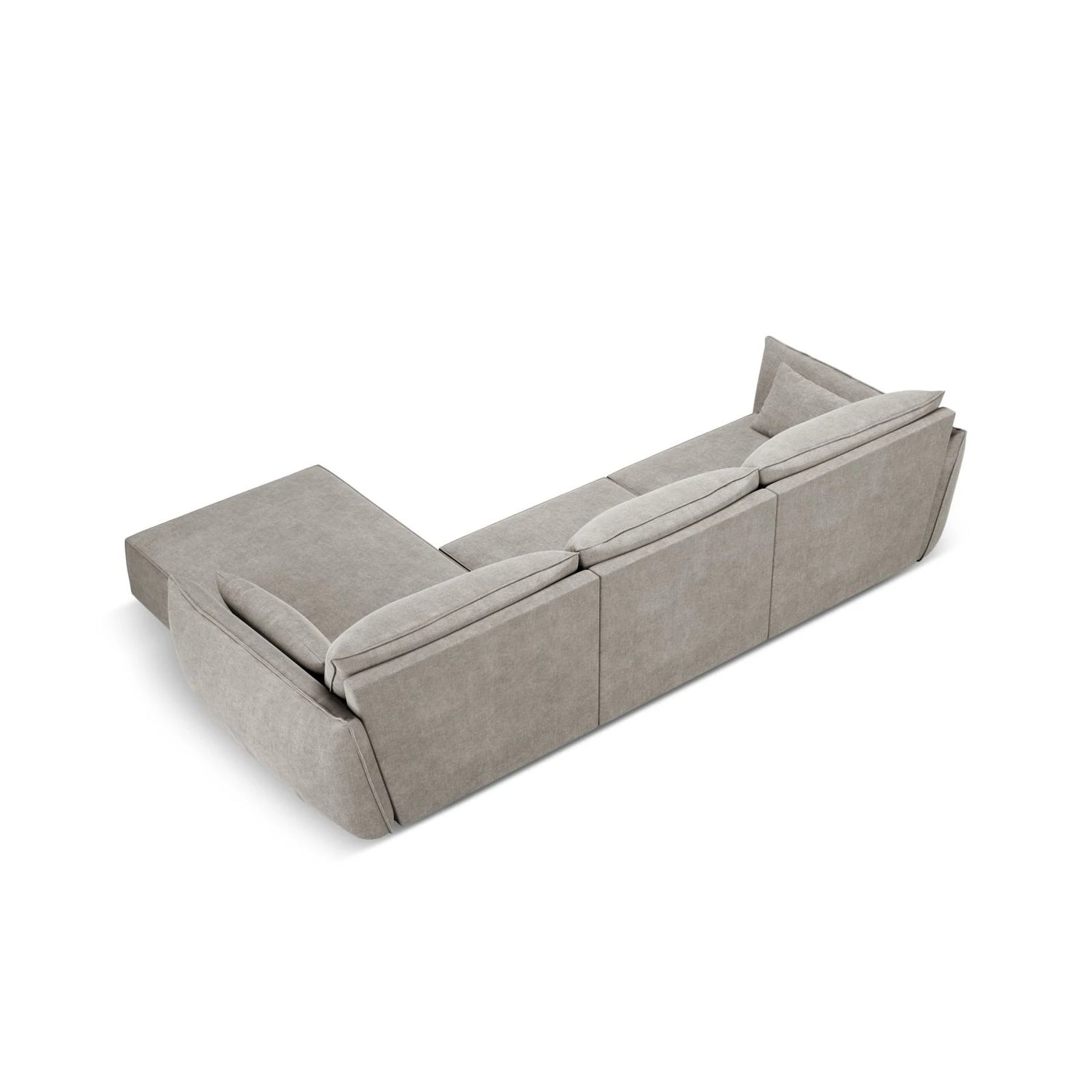 Kaelle 4-Sitzer Ecksofa Rechts, mit Bezug aus Chenille (OTH 85) in Hellgrau, 308x171 cm – Bild 4
