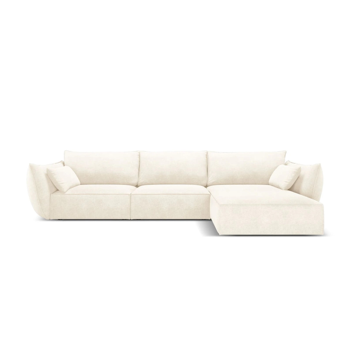 Kaelle 4-Sitzer Ecksofa Rechts, mit Bezug aus Samt oder Chenille, 308x171 cm – Bild 1