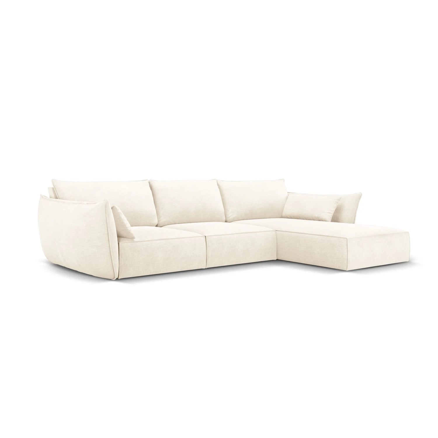 Kaelle 4-Sitzer Ecksofa Rechts, mit Bezug aus Samt oder Chenille, 308x171 cm – Bild 3