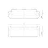 Kaelle 4-Sitzer Sofa mit Bezug aus Chenille (OTH 08) in Beige, 248x110 cm – Bild 2