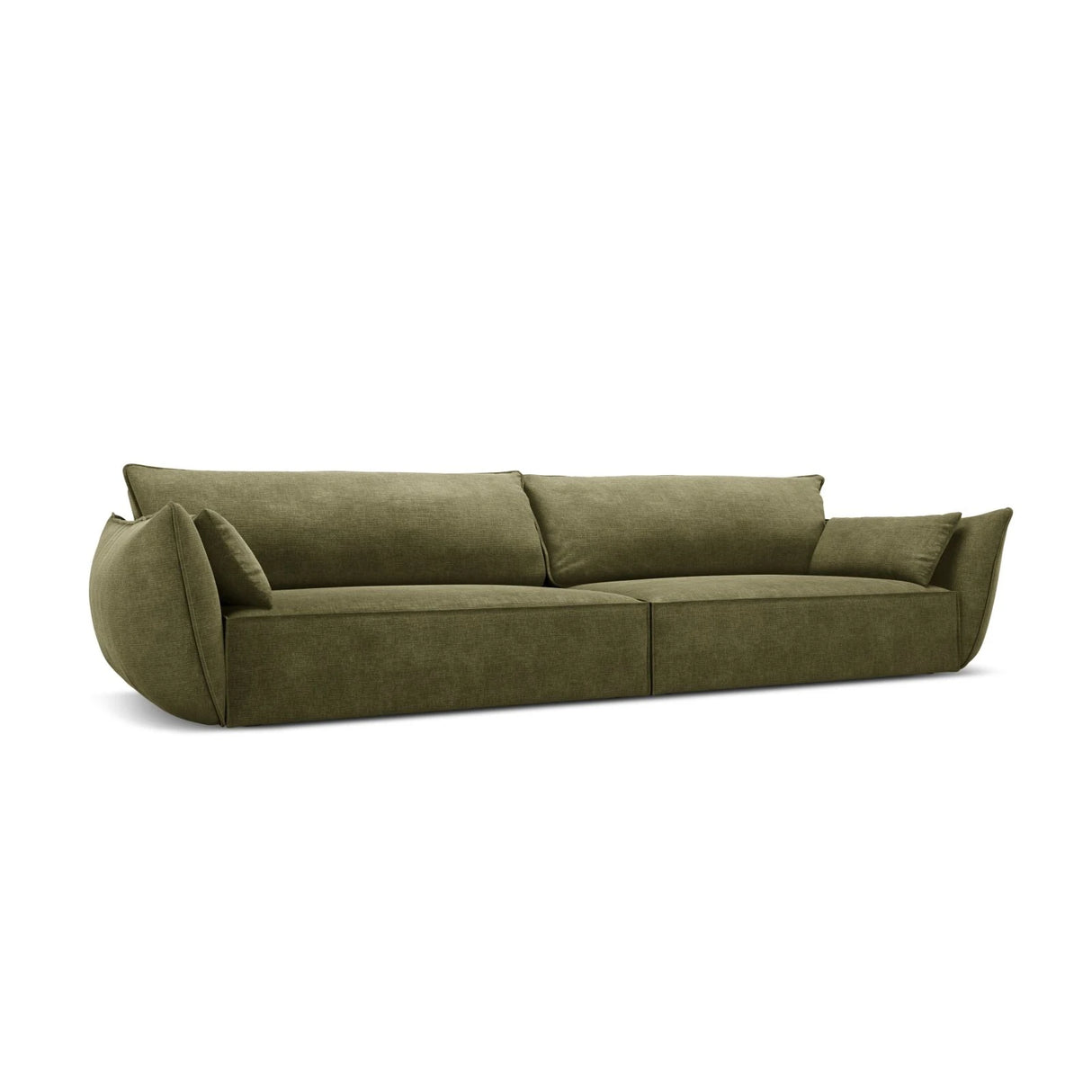 Kaelle 4-Sitzer Sofa mit Bezug aus Chenille (OTH 38) in Grün, 248x110 cm – Bild 3