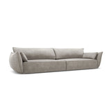 Kaelle 4-Sitzer Sofa mit Bezug aus Chenille (OTH 85) in Hellgrau, 248x110 cm – Bild 3