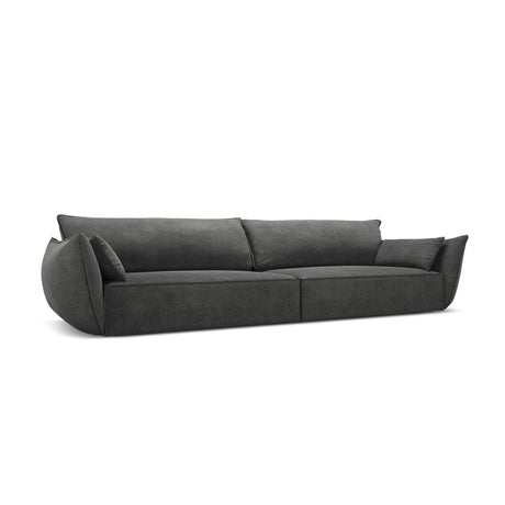 Kaelle 4-Sitzer Sofa mit Bezug aus Chenille (OTH 97) in Dunkelgrau, 248x110 cm – Bild 3