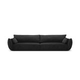 Kaelle 4-Sitzer Sofa mit Bezug aus Chenille (OTH 99) in Schwarz, 248x110 cm – Bild 1