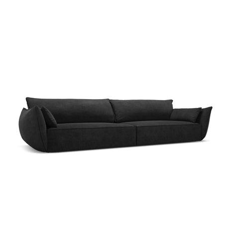 Kaelle 4-Sitzer Sofa mit Bezug aus Chenille (OTH 99) in Schwarz, 248x110 cm – Bild 3