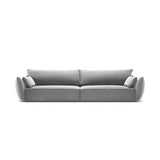 Kaelle 4-Sitzer Sofa mit Bezug aus Samt (Blu10) in Grau, 248x110 cm – Bild 1