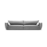 Kaelle 4-Sitzer Sofa mit Bezug aus Samt (Blu10) in Grau, 248x110 cm – Bild 1