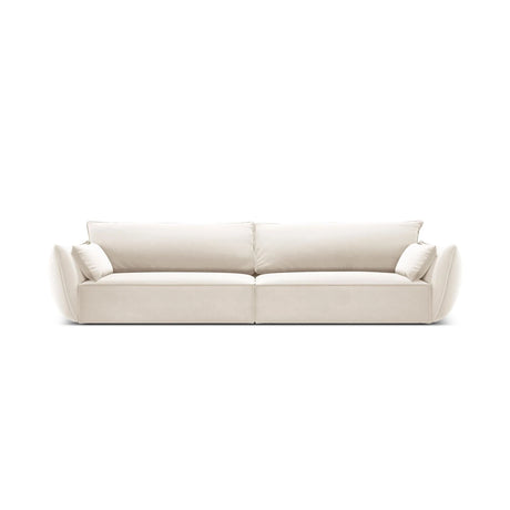 Kaelle 4-Sitzer Sofa mit Bezug aus Samt (Blu22) in Leichtes Beige, 248x110 cm – Bild 1