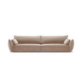 Kaelle 4-Sitzer Sofa mit Bezug aus Samt (Blu28) in Beige, 248x110 cm – Bild 1